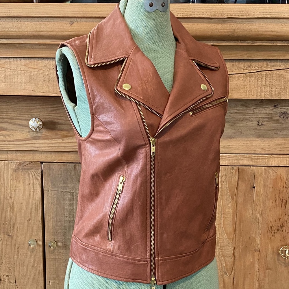 Haute Hippie Genuine Leather Vest SM 4